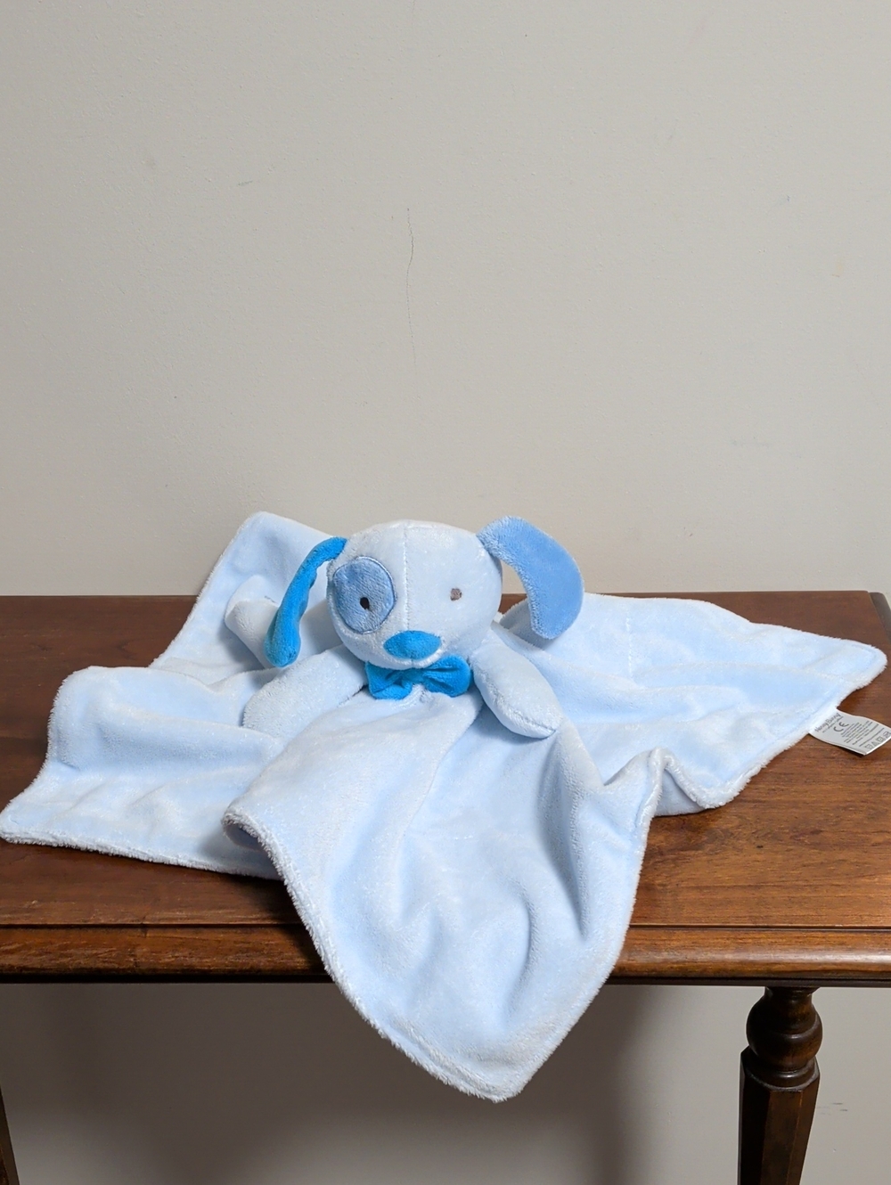 Hunny Bunny. Plush Blue Puppy Security Blanket, Lovey for Kids. EUC.
